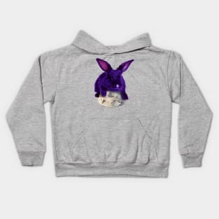 Skull Bunny - Vivid Purple Version Kids Hoodie